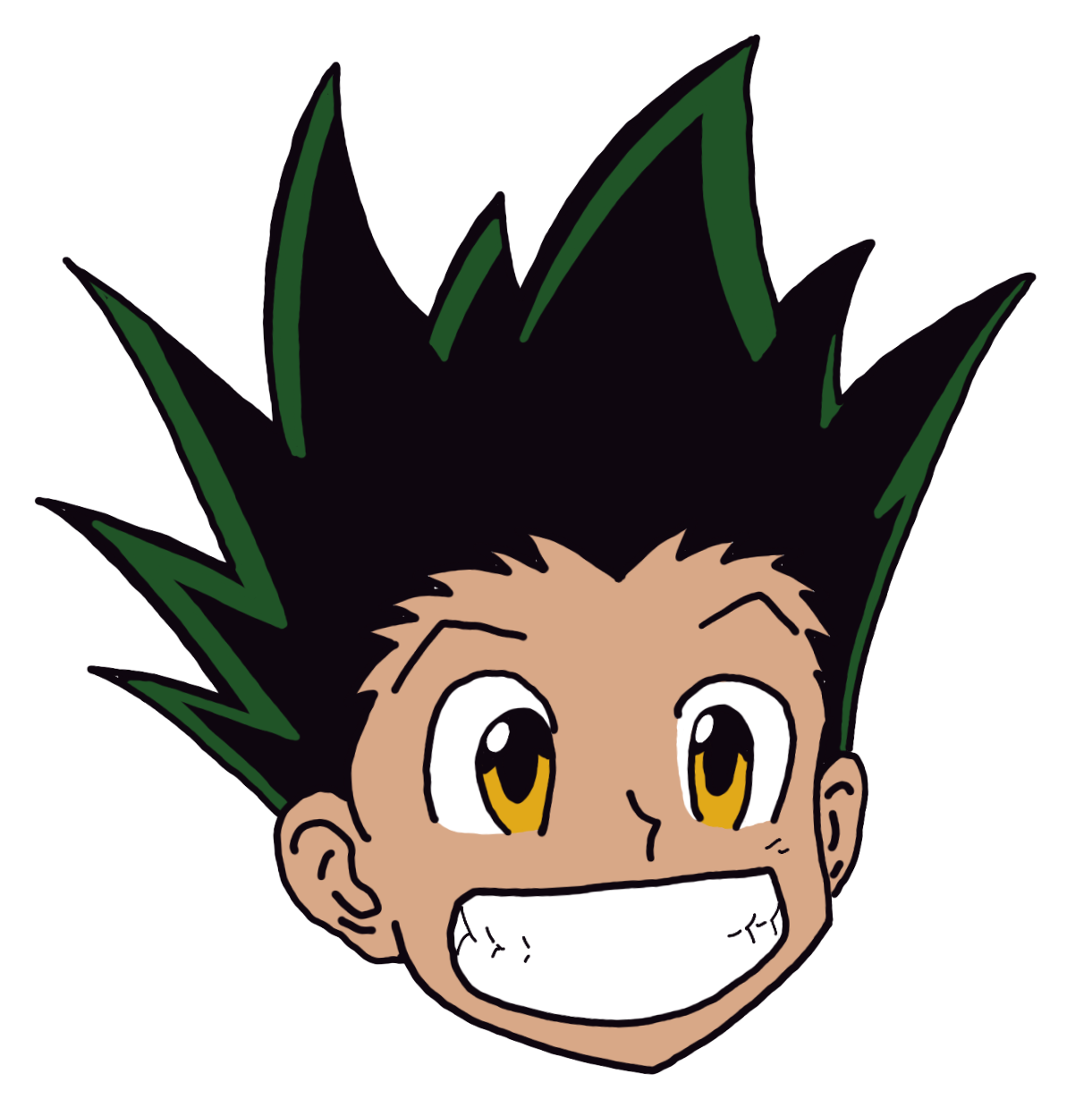 gon freecs doodle with the biggest smile ever