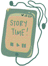 a doodle of an old looking iphone, home button and all, and the screen says 'STORY TIME!' there are wired headphones connected to the phone